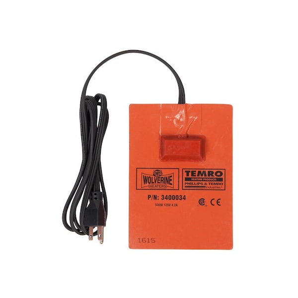 Zerostart SILICONE PAD, ADHESIVE 500W, 120V, 42A 5 127 CM X 7 178 CM